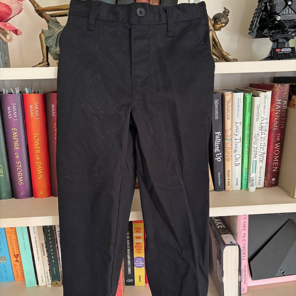 French Toast Boys Pull-on Relaxed Fit School Uniform Pant EUC Black - Size 4 Boy
